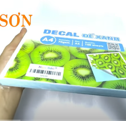 Giấy Decal A4 đế xanh Giấy Decal A4 đế xanh