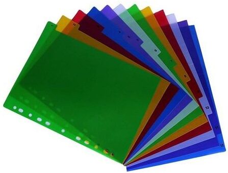 Bìa phần trang nhựa 12 số màu