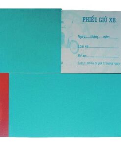 Phiếu giữ xe không số in sẵn giá rẻ