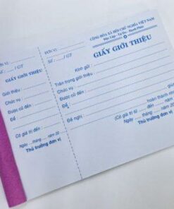 Giấy giới thiệu tiếng Anh là gì?