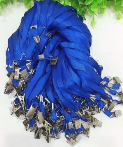 Dây đeo thẻ lụa kẹp sắt giá rẻ