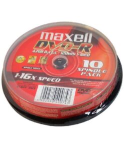 Đĩa DVD Maxell_hộp tròn 10 đĩa màu đỏ