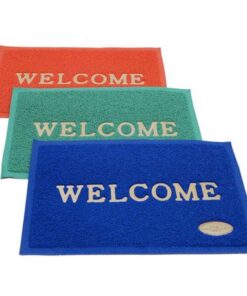 Thảm Welcome 40x60 cm các màu đỏ, xanh lá, xanh dương