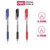 Bút bi giá rẻ Deli 0.7mm (CQ29-BK-CQ29-BL) chất lượng đảm bảo