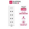 Ổ cắm điện 4 lỗ Deli mẫu mã đẹp