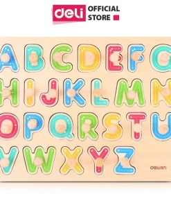 Bảng chữ cái bằng gỗ cho bé Deli giá rẻ